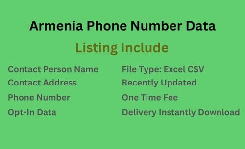 亚美尼亚 手机号码列表​