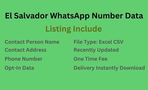 萨尔瓦多 WhatsApp 号码列表