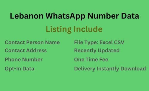 黎巴嫩 WhatsApp 号码列表