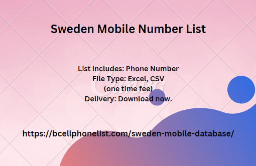 Sweden Mobile Number List